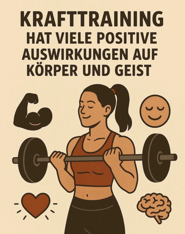 Krafttraining hat viele positive Auswirkungen auf Körper und Geist. Hier sind die wichtigsten Vorteile:

Körperliche Gesundheit:
1. Muskelaufbau & Kraftzuwachs: Erhöht die Muskelmasse und verbessert die körperliche Leistungsfähigkeit.
2. Knochenstärkung: Fördert die Knochendichte und kann Osteoporose vorbeugen.
3. Fettabbau: Erhöht den Grundumsatz, was die Fettverbrennung unterstützt – auch in Ruhe.
4. Herz-Kreislauf-Gesundheit: Senkt Blutdruck und Cholesterinwerte (besonders bei moderatem Training).
5. Stoffwechselregulierung: Verbessert die Insulinsensitivität und kann Typ-2-Diabetes vorbeugen oder mildern.
6. Bessere Haltung & geringeres Verletzungsrisiko: Stärkt Rumpfmuskulatur und verbessert die Körperhaltung.

Mentale Gesundheit:
1. Stressabbau & Stimmung: Reduziert Stresshormone wie Cortisol, erhöht Serotonin und Dopamin.
2. Selbstbewusstsein: Stärkt das Selbstbild und das Selbstvertrauen.
3. Kognitive Leistung: Kann Konzentration, Gedächtnis und Lernfähigkeit verbessern – insbesondere im Alter.

Langfristige Effekte:
• Längere Lebenserwartung
• Höhere Lebensqualität im Alter
• Mehr Unabhängigkeit im Alltag (z. B. Sturzprävention)

#gesundheit #healthclublingen #lingen #gesundheitssport #training #gesundheitlingen